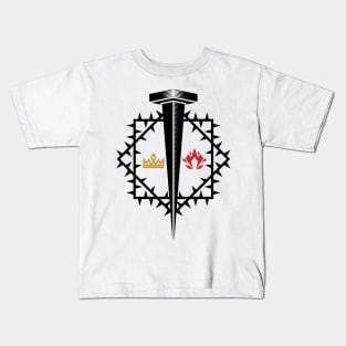 Christian illustration. Nail and crown of thorns. Kids T-Shirt